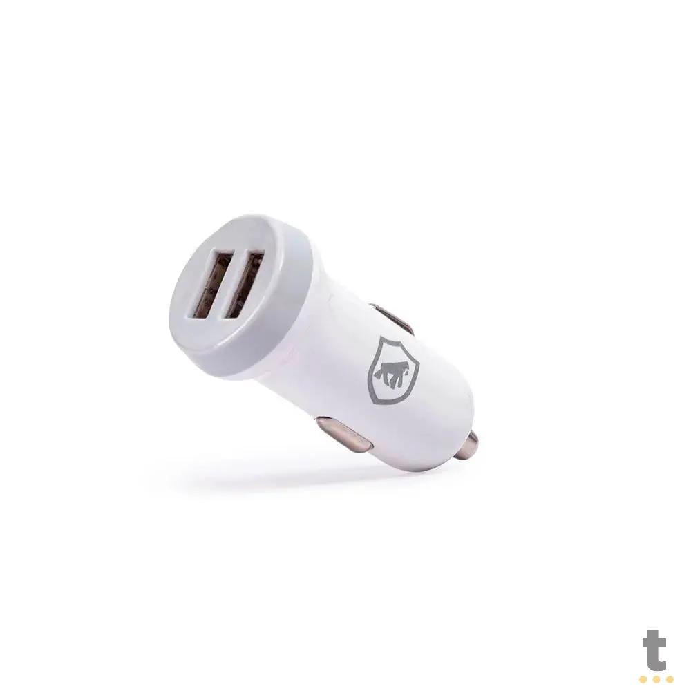 Carregador Veicular Flex 2 USB Branco GShield 5V 3.4A - GS-3238 Truedata